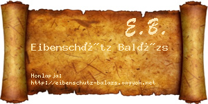 Eibenschütz Balázs névjegykártya